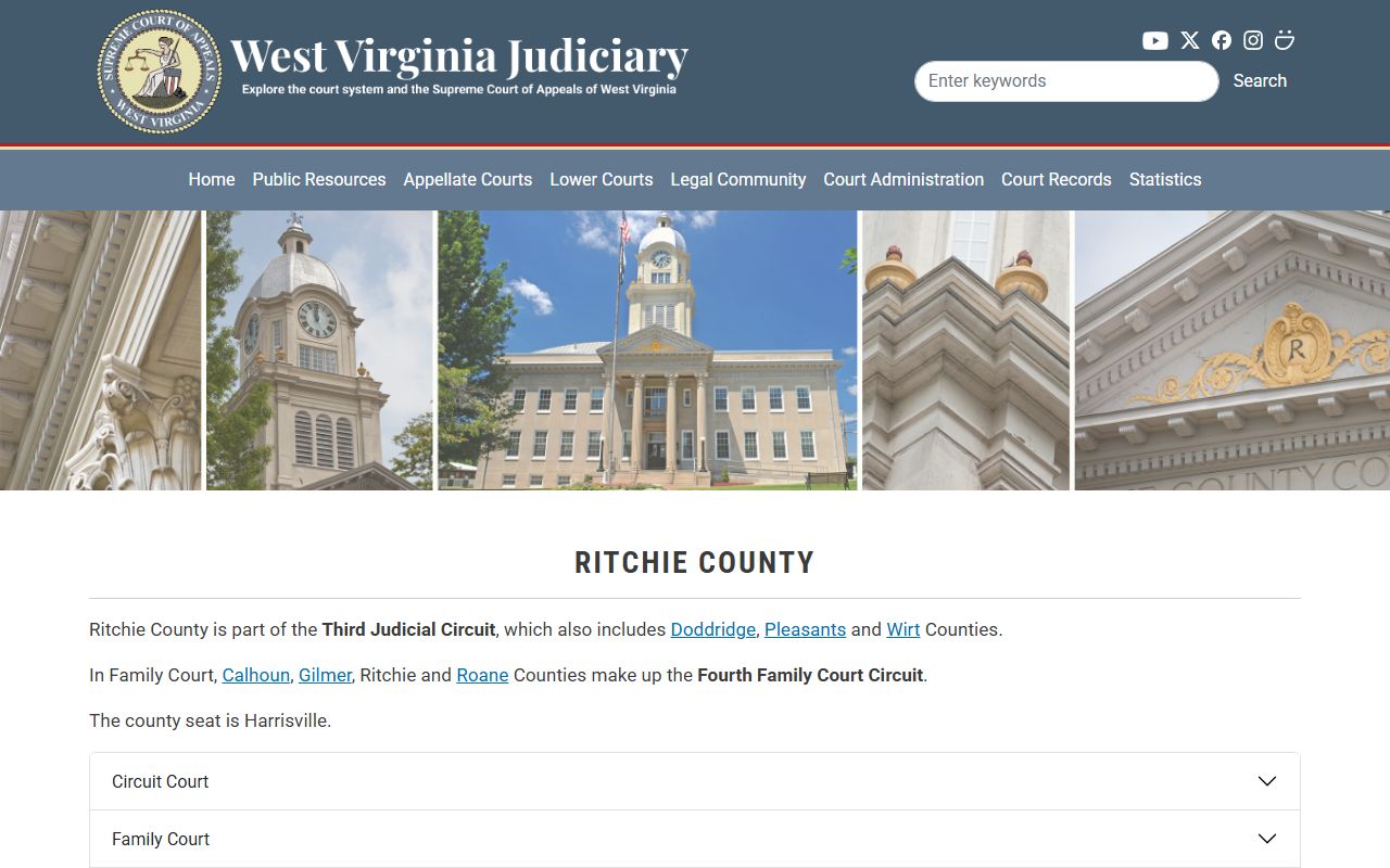 Official West Virginia Judiciary Ritchie County court contacts page